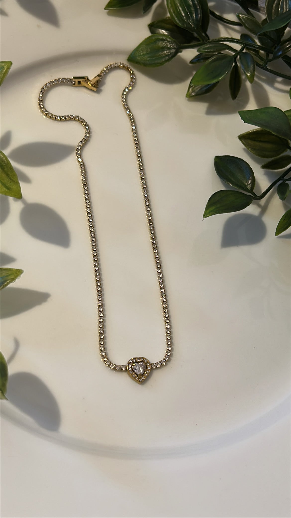 Κολιέ strass hearts