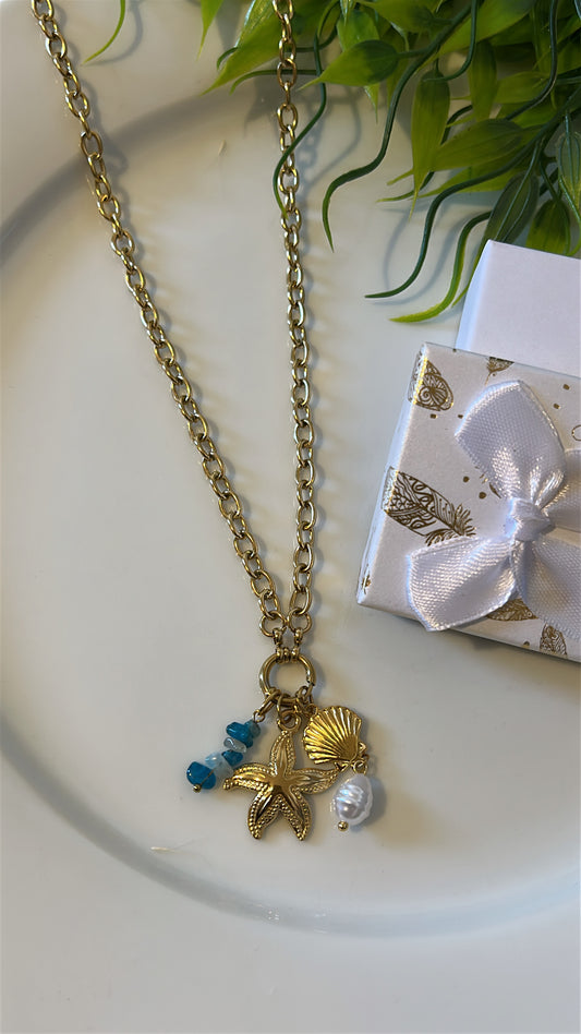 Κολιέ αλυσίδα με πολλαπλά στοιχεία